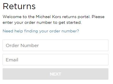 michael kors return label.